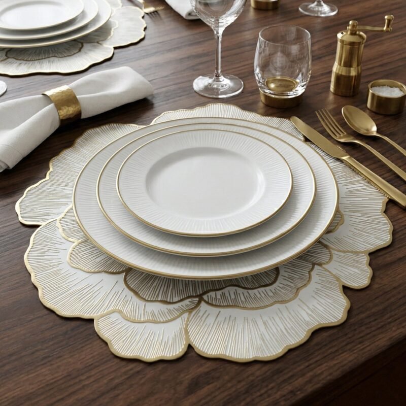 DiningTableMat-02.jpg Round Floral PVC Table Mat – Waterproof & Heat Resistant for Dining