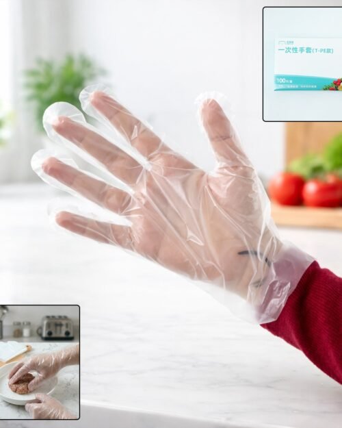Disposable plastic hand gloves – lightweight food-safe cover