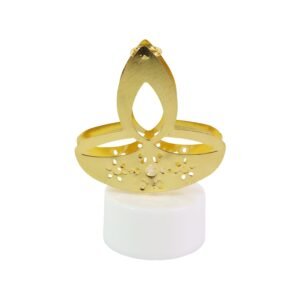 Golden Diya LED Tealight Candles – Safe Flameless Decor Set of 12