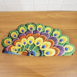 Peacock Design Floor Mat � Vibrant and Soft Home Decor