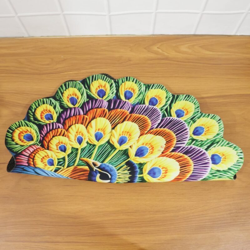 Peacock Design Floor Mat � Vibrant and Soft Home Decor
