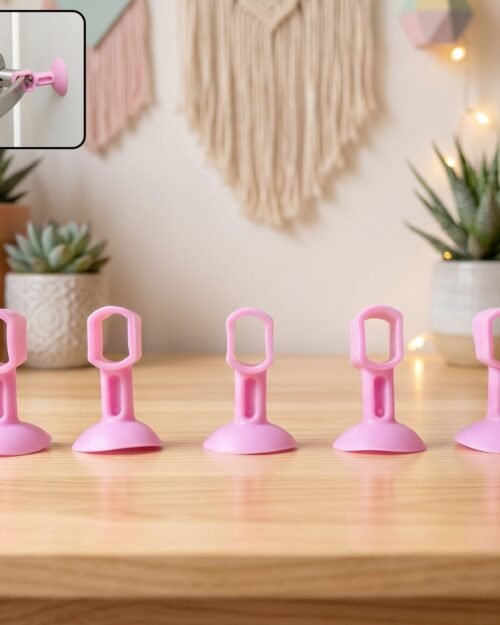 Silicone Door Stopper � Strong Suction Base for Wall Protection