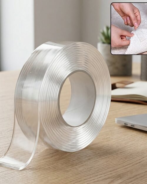 Heavy Duty Transparent Nano Adhesive Tape – Reusable & Strong Grip