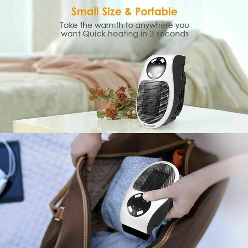 Portable Electric Room Heater – Compact 500W Space Heater for Small Indoor Spaces