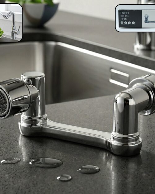 Adjustable 360° Rotating Faucet Head – Water Saving & Flexible Control