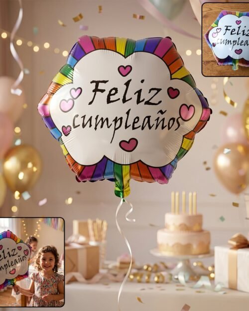 Feliz Cumpleanos Foil Balloon � Vibrant Birthday Decoration