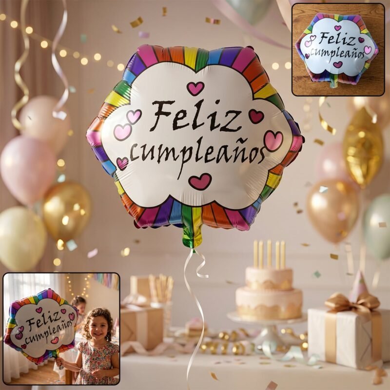 Feliz Cumpleanos Foil Balloon � Vibrant Birthday Decoration