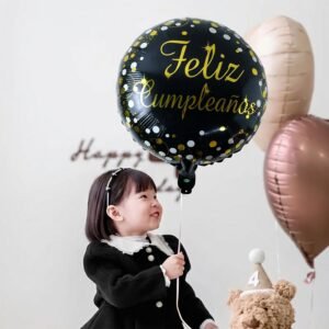 FelizFoilBalloonround004-03.jpg Feliz Cumpleanos Foil Balloon � Bright Party Decor for Birthdays