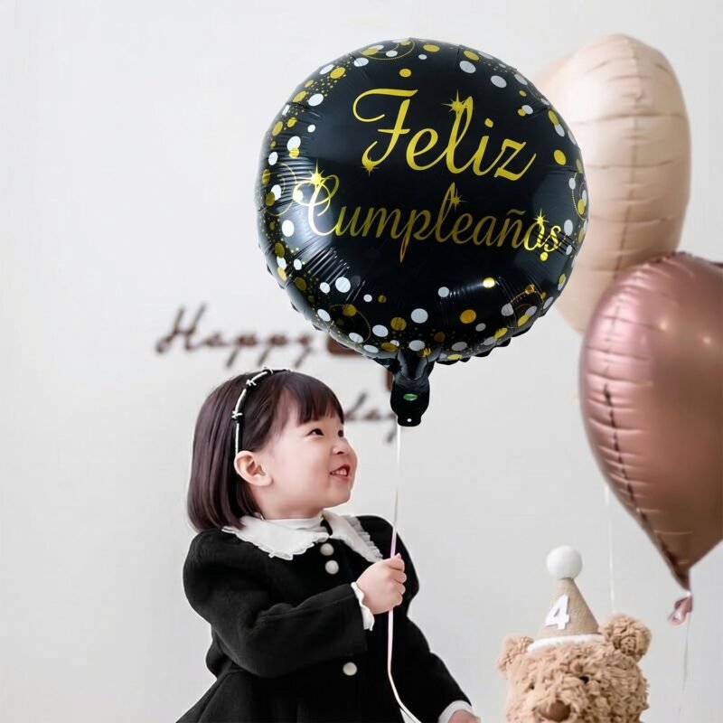 FelizFoilBalloonround004-03.jpg Feliz Cumpleanos Foil Balloon � Bright Party Decor for Birthdays