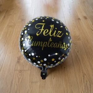 FelizFoilBalloonround004-05.jpg Feliz Cumpleanos Foil Balloon � Bright Party Decor for Birthdays