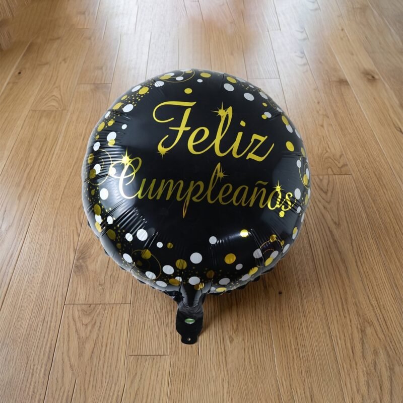 FelizFoilBalloonround004-05.jpg Feliz Cumpleanos Foil Balloon � Bright Party Decor for Birthdays