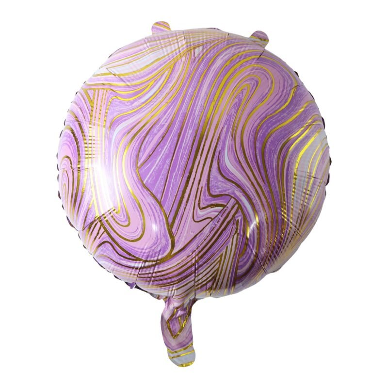 FelizFoilBalloonround005-04.jpg Round Marble Foil Balloon � Bright Party Decoration 15cm