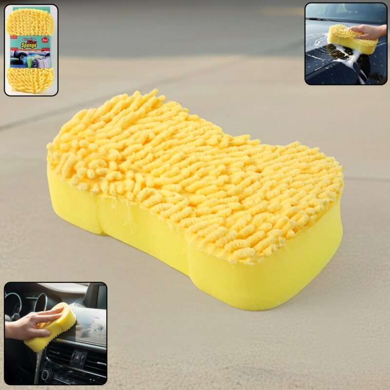 Microfiber Car Washing Sponge � Dual-Surface & Scratch-Free Finish