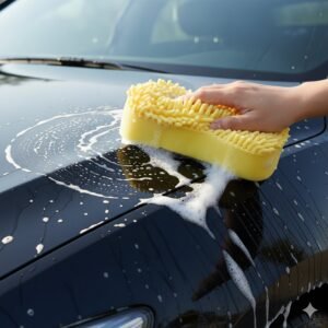 Microfiber Car Washing Sponge � Dual-Surface & Scratch-Free Finish
