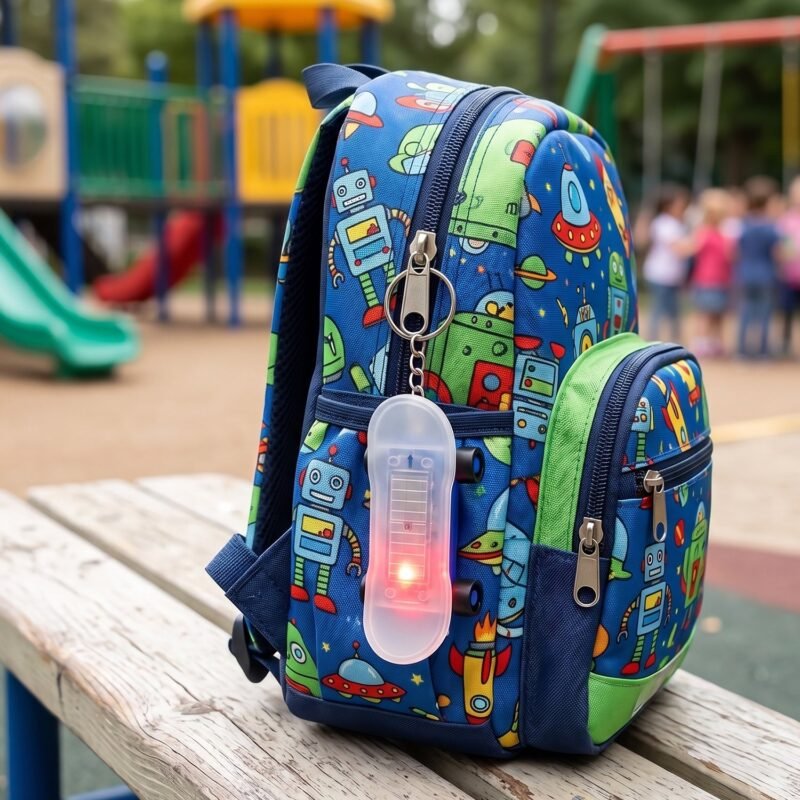 FlashlightKeychain-03.jpg Mini Skateboard LED Keychain � Light-Up Fun Accessory for Keys and Bags