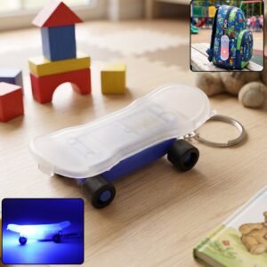 FlashlightKeychain-WOSKU-1.jpg Mini Skateboard LED Keychain � Light-Up Fun Accessory for Keys and Bags