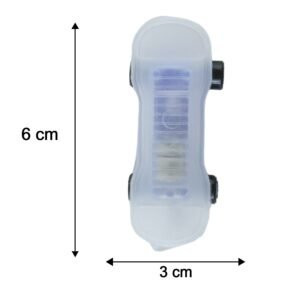FlashlightKeychain-size.jpg Mini Skateboard LED Keychain � Light-Up Fun Accessory for Keys and Bags
