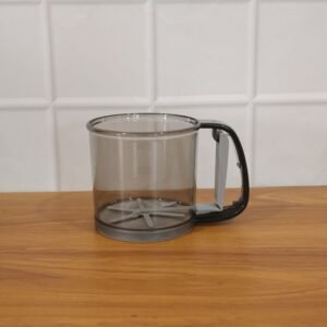 Plastic Flour Sieve Cup – Fine Mesh Filter with Handle for Baking