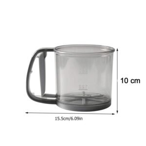 Plastic Flour Sieve Cup – Fine Mesh Filter with Handle for Baking