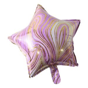 Star Marble Foil Balloon � Bright Party Decor for Celebrations