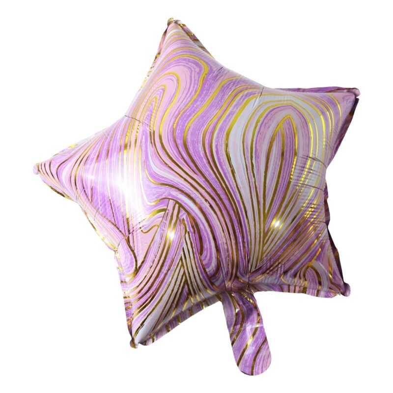Star Marble Foil Balloon � Bright Party Decor for Celebrations