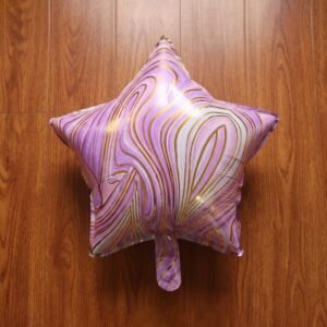 Star Marble Foil Balloon � Bright Party Decor for Celebrations