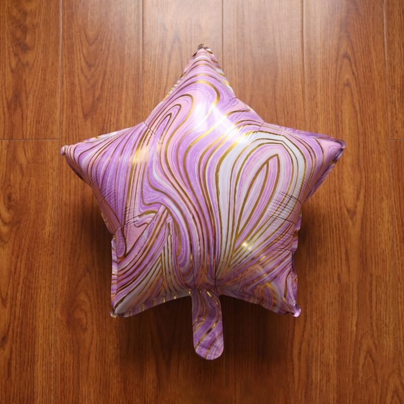 Star Marble Foil Balloon � Bright Party Decor for Celebrations