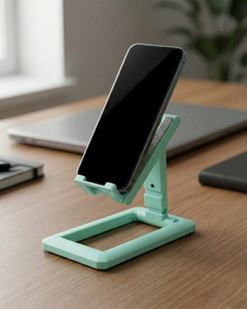 Foldablemobilestand-03.jpg Foldable Mobile Phone Stand � Adjustable & Non-Slip for Comfortable Viewing