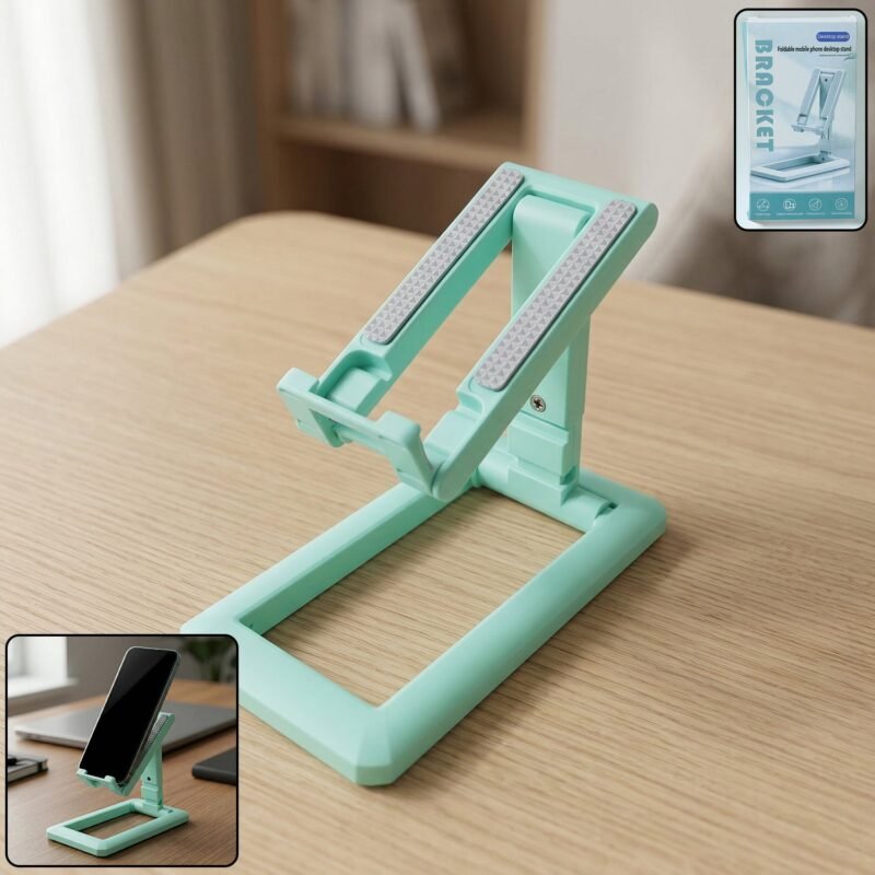Foldablemobilestand-WOSKU01.jpg Foldable Mobile Phone Stand � Adjustable & Non-Slip for Comfortable Viewing