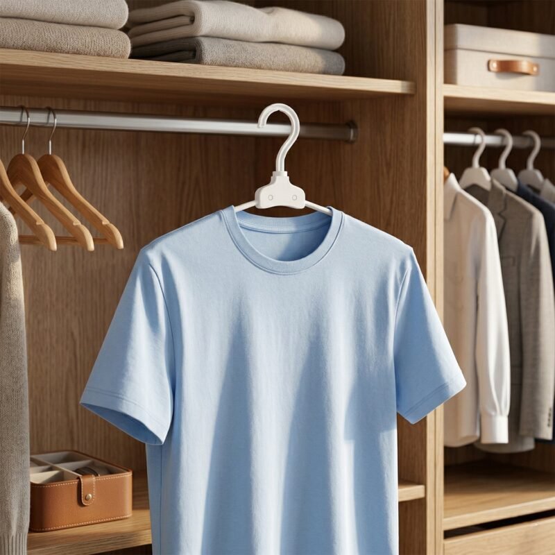 Foldable Plastic Clothes Hanger – Space Saving & Travel Friendly