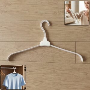 Foldable Plastic Clothes Hanger – Space Saving & Travel Friendly