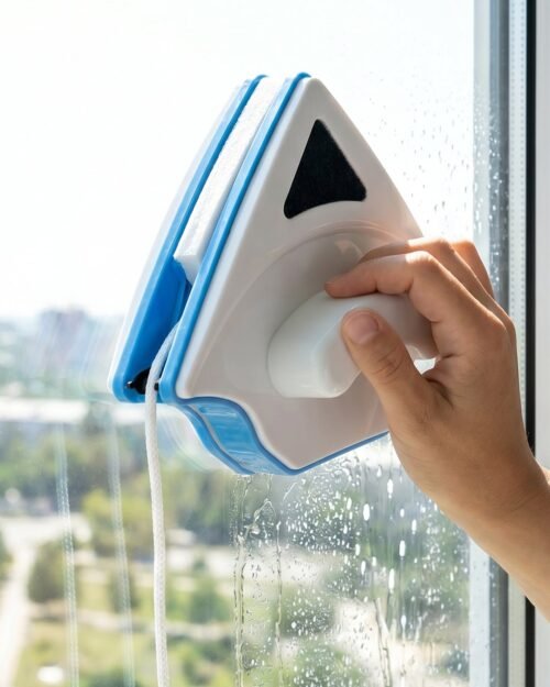 Double-Sided Magnetic Window Cleaner � Effortless Inside & Outside Cleaning