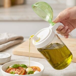 Glass Oil Bottle � 580ml Leak-Proof & Easy Pour Design