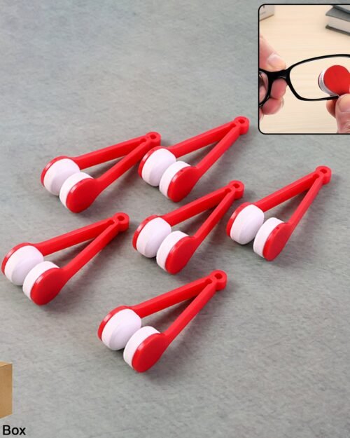 Portable Eyeglass Lens Cleaner Tool – 6 Pc Double-Sided Microfiber