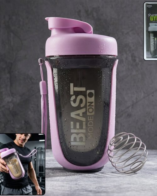Gym Shaker Bottle – Leak Proof, 500ml for Protein & Hydration