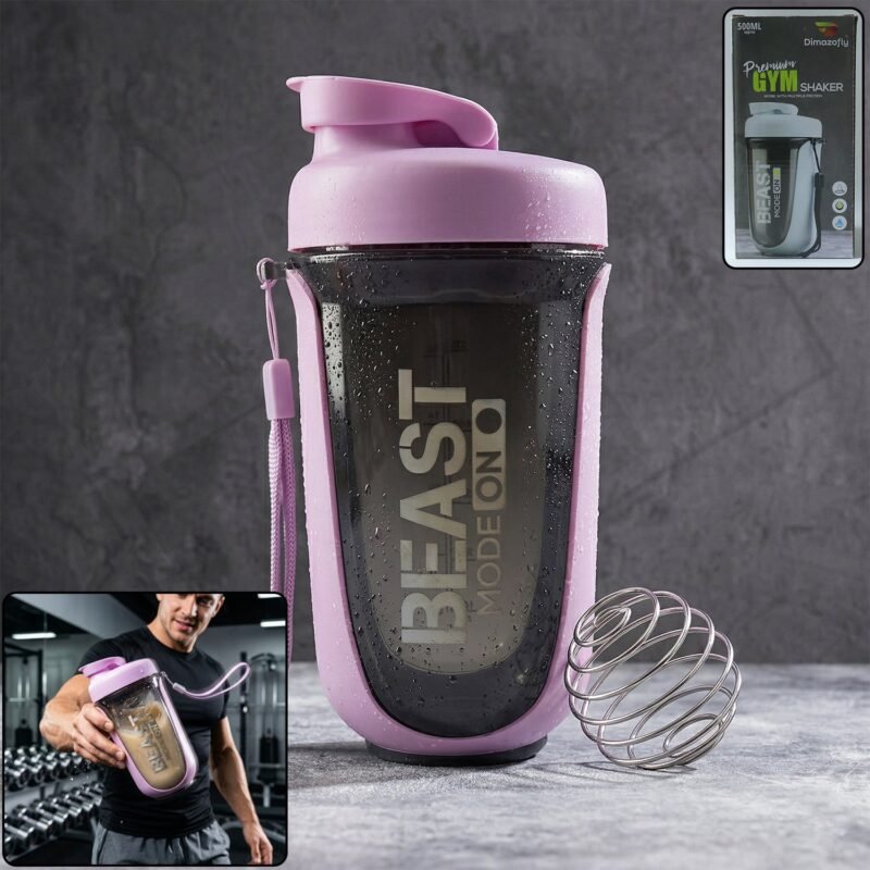 GymShakerBottle-WOSKU-01.jpg Gym Shaker Bottle – Leak Proof, 500ml for Protein & Hydration