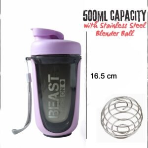 GymShakerBottle-size.jpg Gym Shaker Bottle – Leak Proof, 500ml for Protein & Hydration