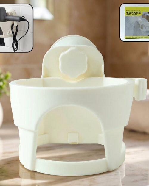 Hair Dryer Holder � Easy Bathroom Storage with Suction Cup