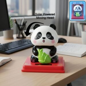 Solar Powered Panda Showpiece – Eco-Friendly Moving Head Decor