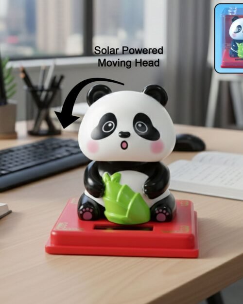 Solar Powered Panda Showpiece – Eco-Friendly Moving Head Decor