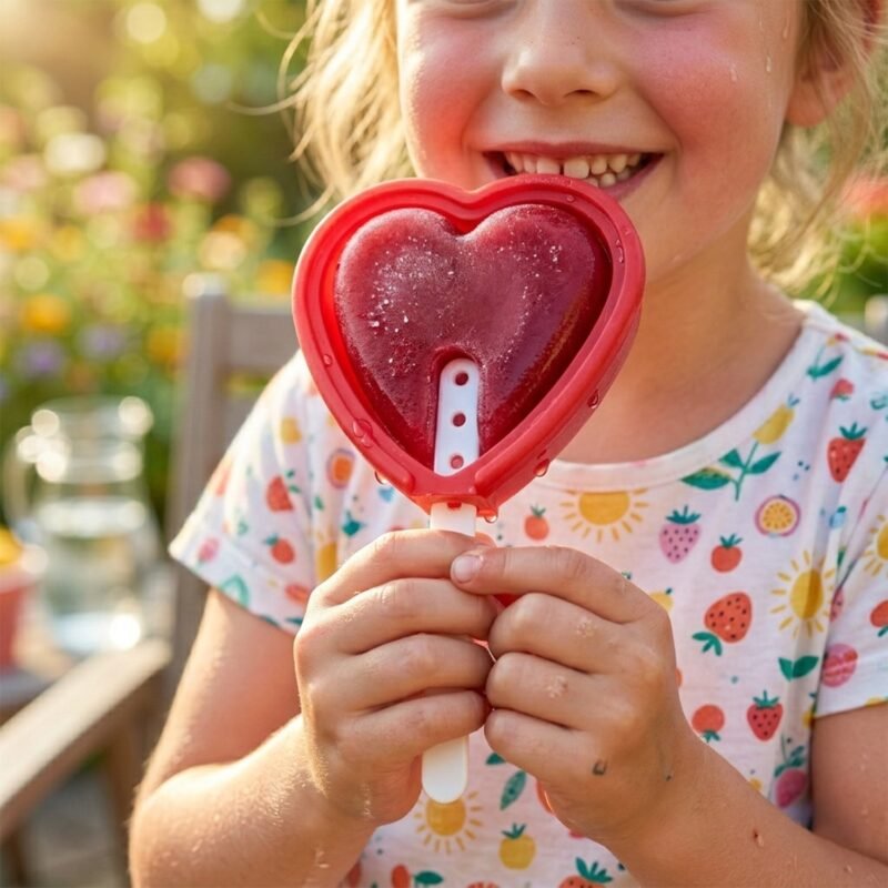 Heart Shape Silicone Popsicle Mold – Reusable & Fun Frozen Treats
