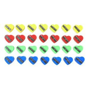 Heart Shape Pencil Sharpener – Colorful & Portable for Kids