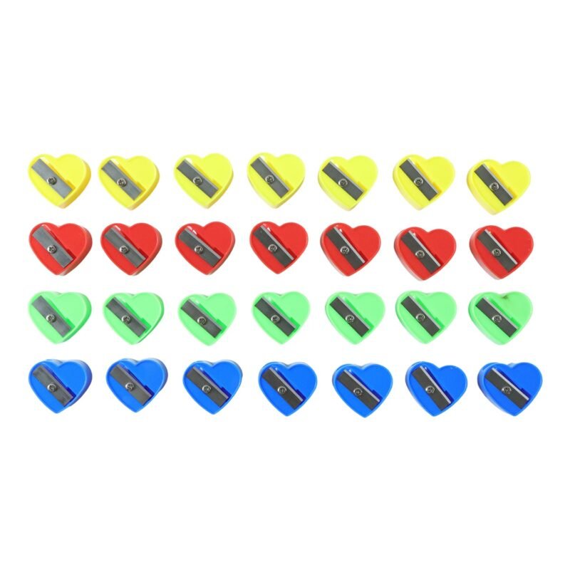 Heart Shape Pencil Sharpener – Colorful & Portable for Kids
