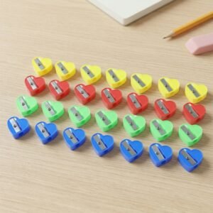 Heart Shape Pencil Sharpener – Colorful & Portable for Kids
