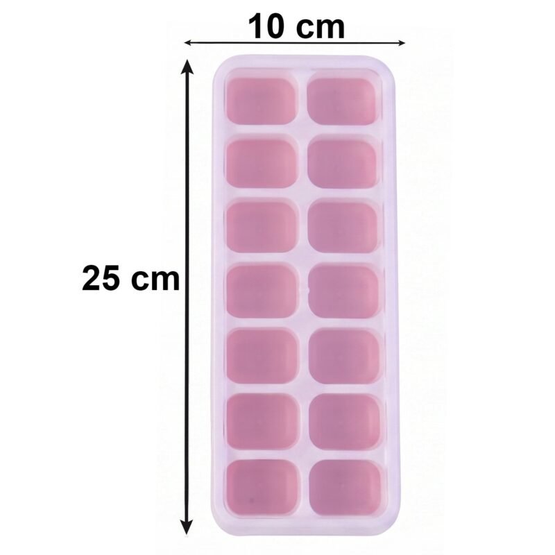 ICE-CUBE-TRAY-6.jpg Plastic Ice Cube Tray with Lid � Hygienic & Easy Release, Pack of 2
