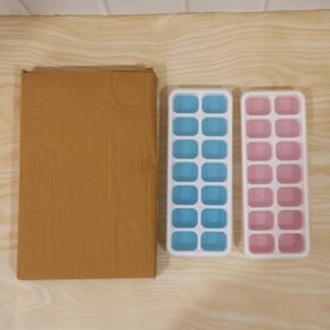 ICE-CUBE-TRAY-8.jpg Plastic Ice Cube Tray with Lid � Hygienic & Easy Release, Pack of 2