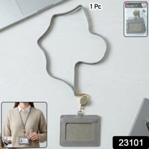 ID Card Holder with Adjustable Neck Strap – Durable & Professional