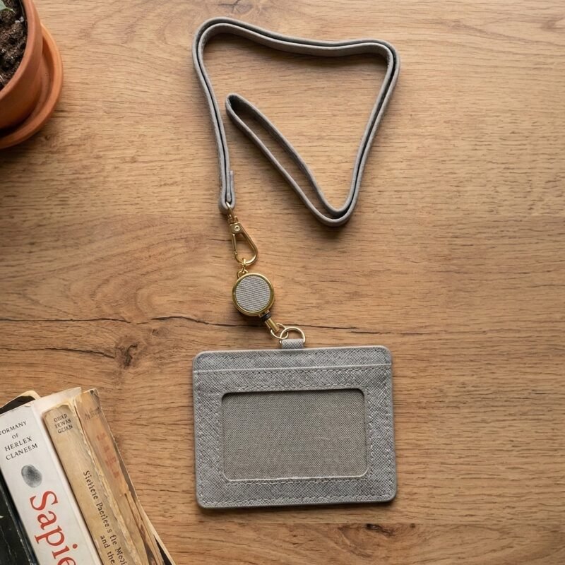 ID Card Holder with Adjustable Neck Strap – Durable & Professional