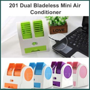 Dual Bladeless Mini Air Conditioner – USB & Fragrance</title_html>