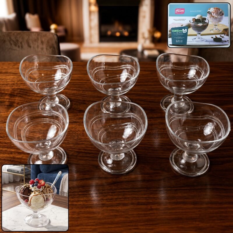 Unbreakable Creamy Dessert Bowls � Elegant, Durable & Crystal Clear